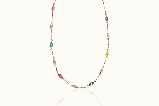 Colorful eye Necklace