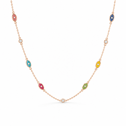 Colorful eye Necklace