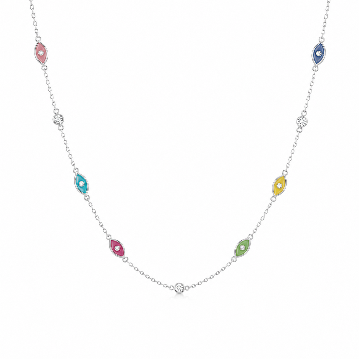 Colorful eye Necklace